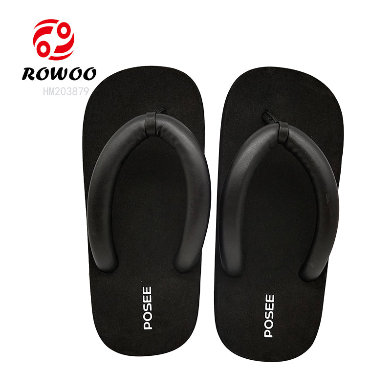 Black Flip Flops Wholesale Customized Logo White Slipper Shoes EVA Soft Thong Pool Sandals
