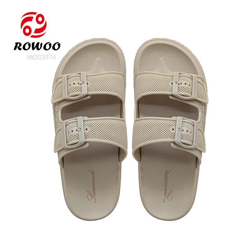 Men Casual Beach Sandals Double Strap Women Soft Soles Custom Private LOGO Design Slippers