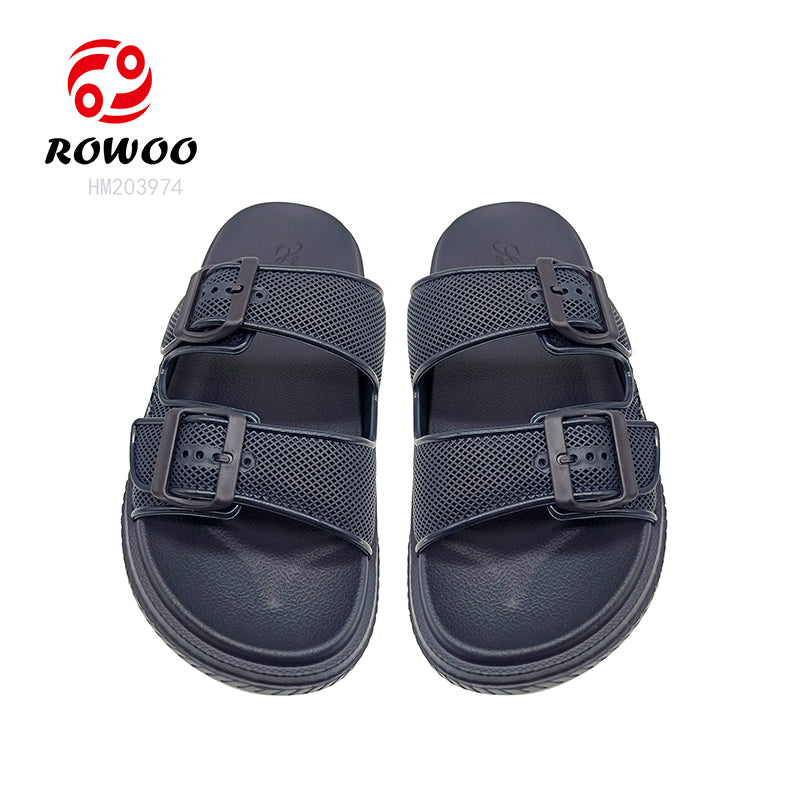 Men Casual Beach Sandals Double Strap Women Soft Soles Custom Private LOGO Design Slippers