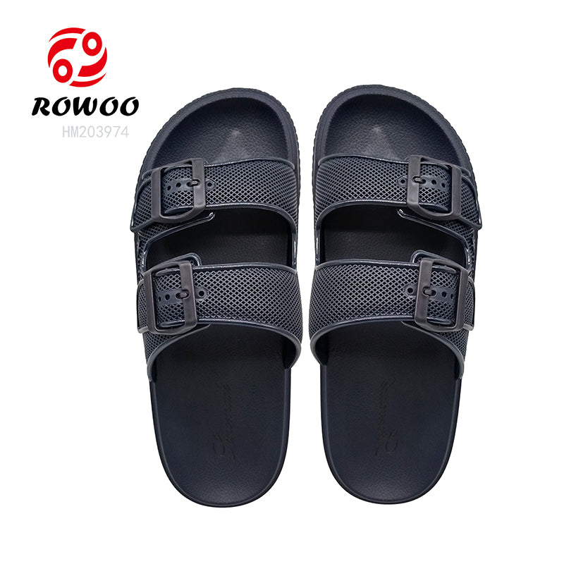 Men Casual Beach Sandals Double Strap Women Soft Soles Custom Private LOGO Design Slippers