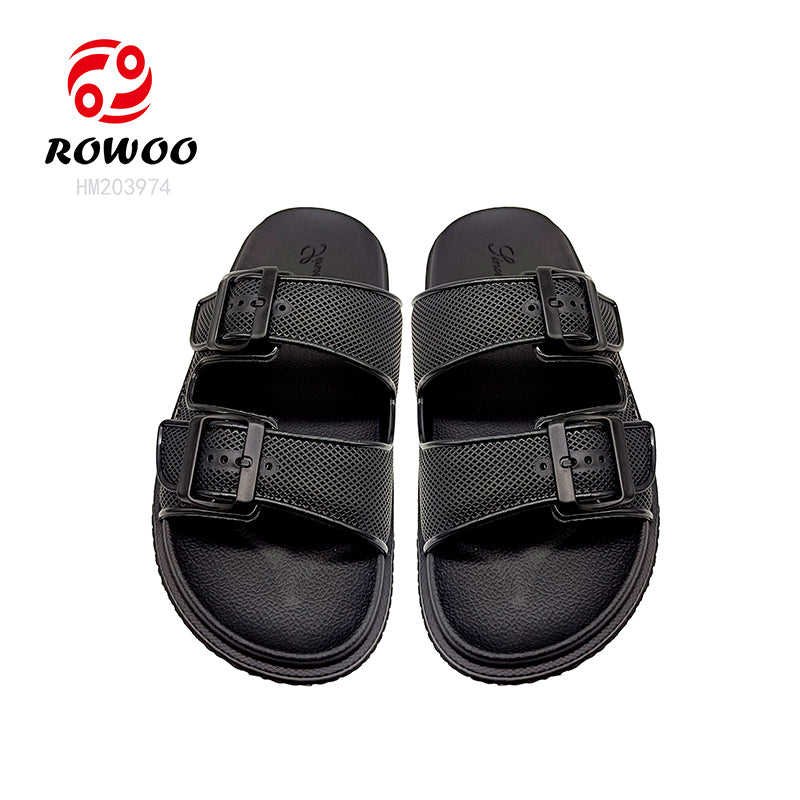 Men Casual Beach Sandals Double Strap Women Soft Soles Custom Private LOGO Design Slippers