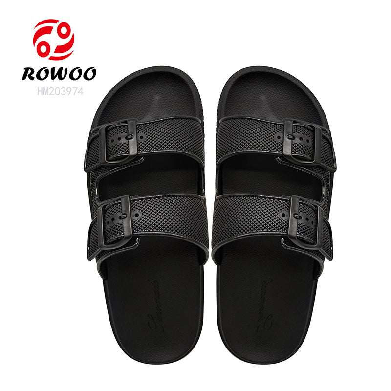 Men Casual Beach Sandals Double Strap Women Soft Soles Custom Private LOGO Design Slippers