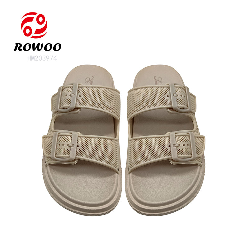Men Casual Beach Sandals Double Strap Women Soft Soles Custom Private LOGO Design Slippers
