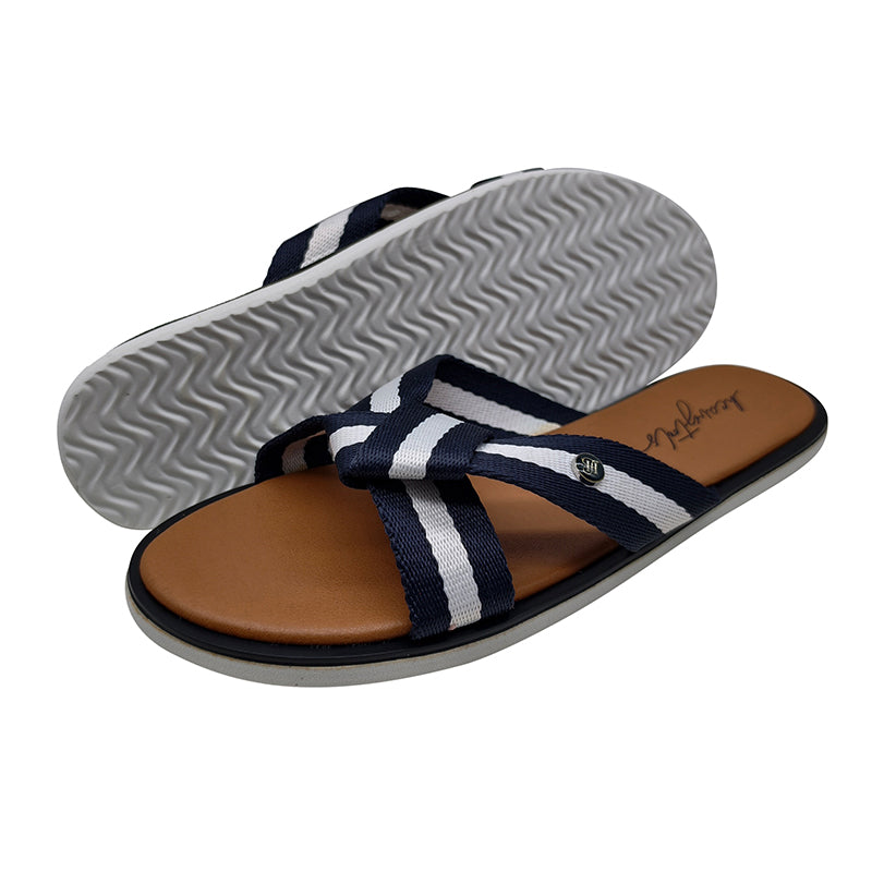 Women Fabric Cross Strap Slide Sandals Summer Casual Slippers OEM ODM Custom Manufacturer