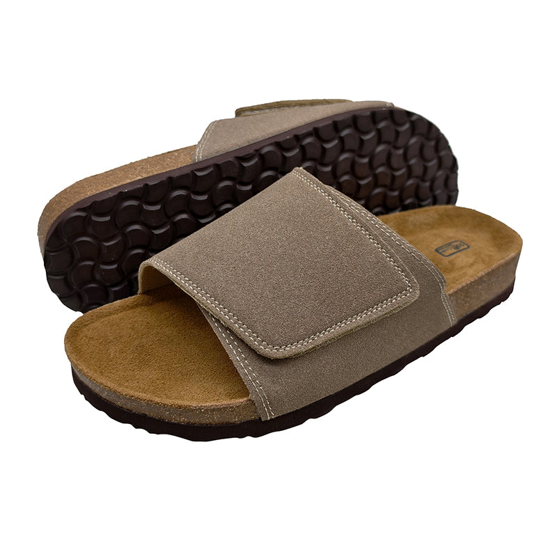 Wholesale Cork Footbed Slide Sandals for Men & Women Adjustable PU Strap Summer Slippers OEM ODM