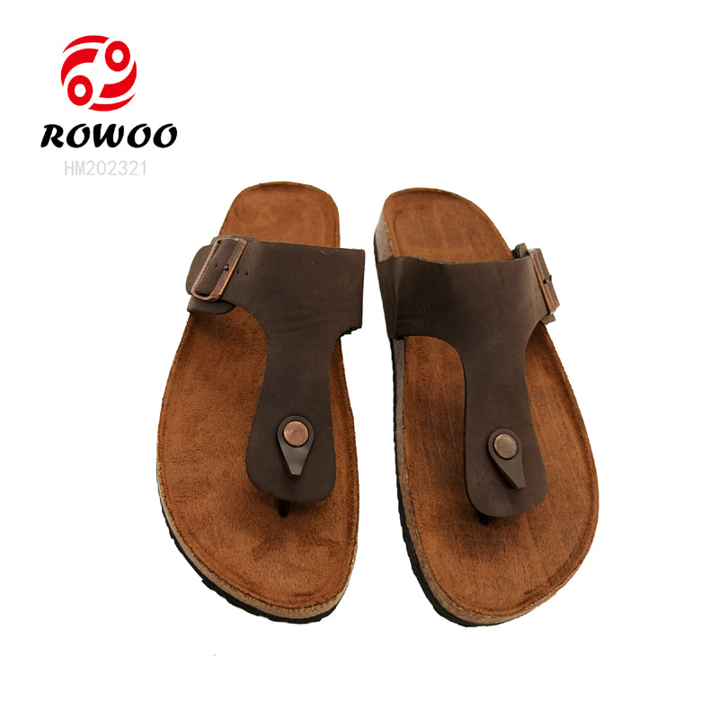 Customized nubuck strap summer fashion Flip flops sleepers for men