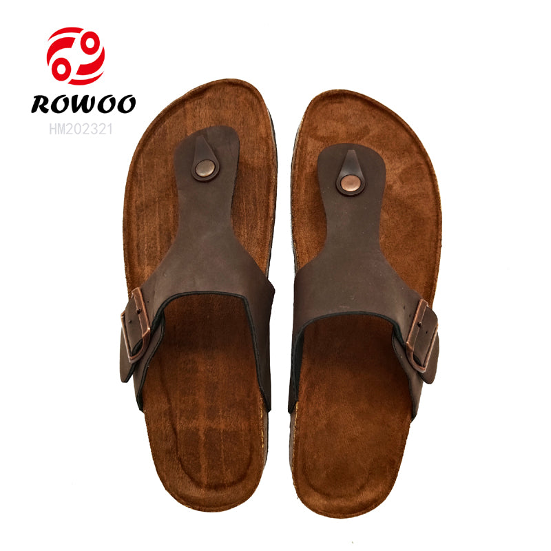 Customized nubuck strap summer fashion Flip flops sleepers for men