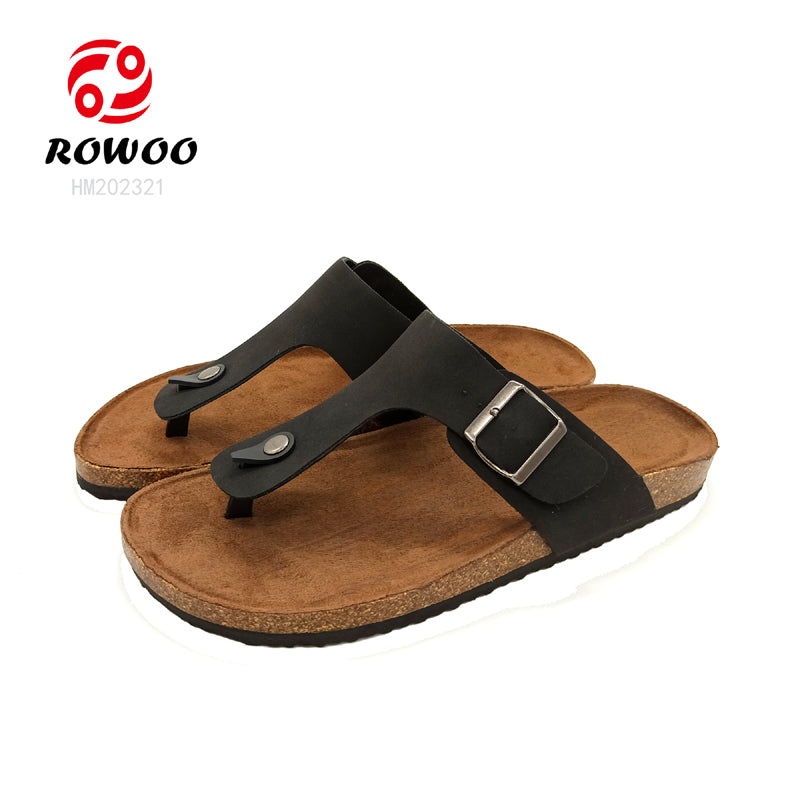 Customized nubuck strap summer fashion Flip flops sleepers for men