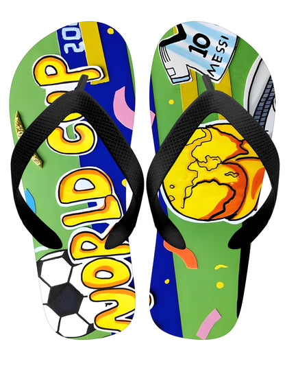 Football Team Custom Flip Flops – PVC Upper + EVA Sole | OEM Sports Sandals for Fan Merchandise