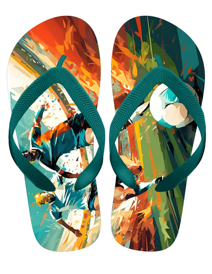 Football Team Custom Flip Flops – PVC Upper + EVA Sole | OEM Sports Sandals for Fan Merchandise