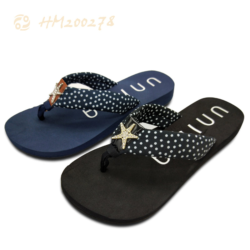 Women Slippers Sandals Flip Flops Thong Dot Star Decoration