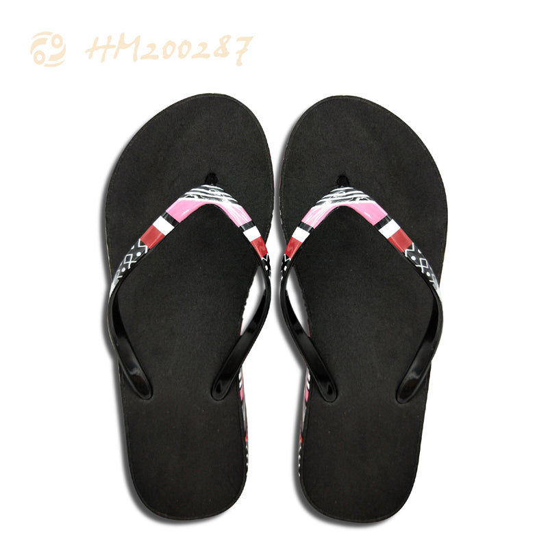Wedge Platform Flip Flops Geometric Heel Thong Slippers Ladies