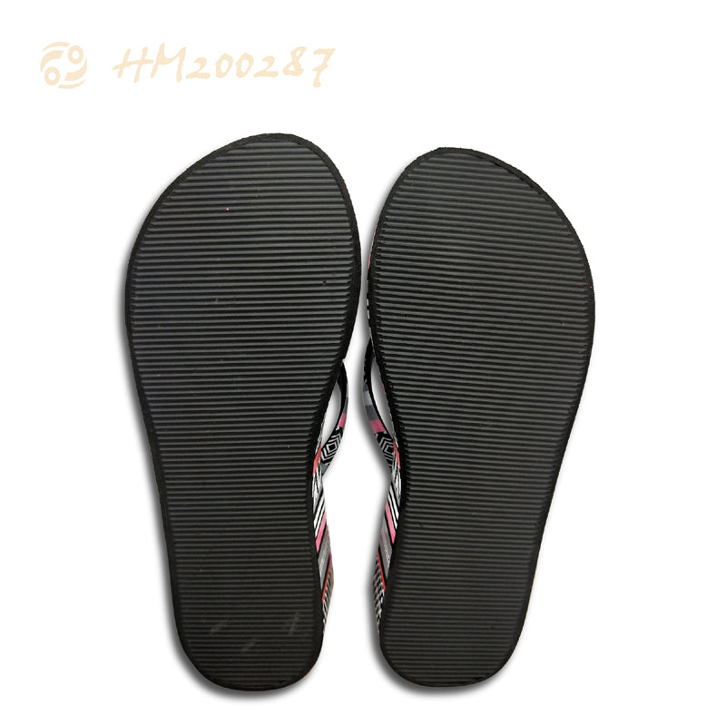 Wedge Platform Flip Flops Geometric Heel Thong Slippers Ladies