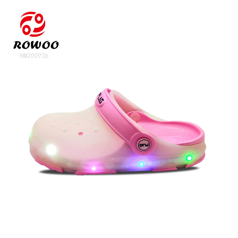 kids clogs led bling bling shine
