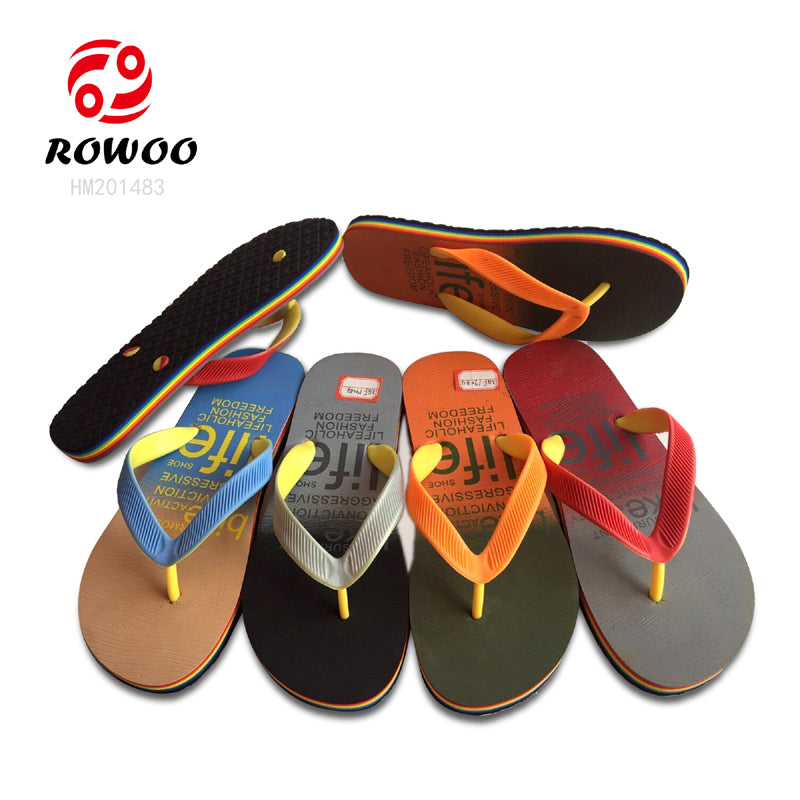 Fashion Men Rubber Slipper Sandals Printing Flip Flop Sandals Factory Slipper Footwear