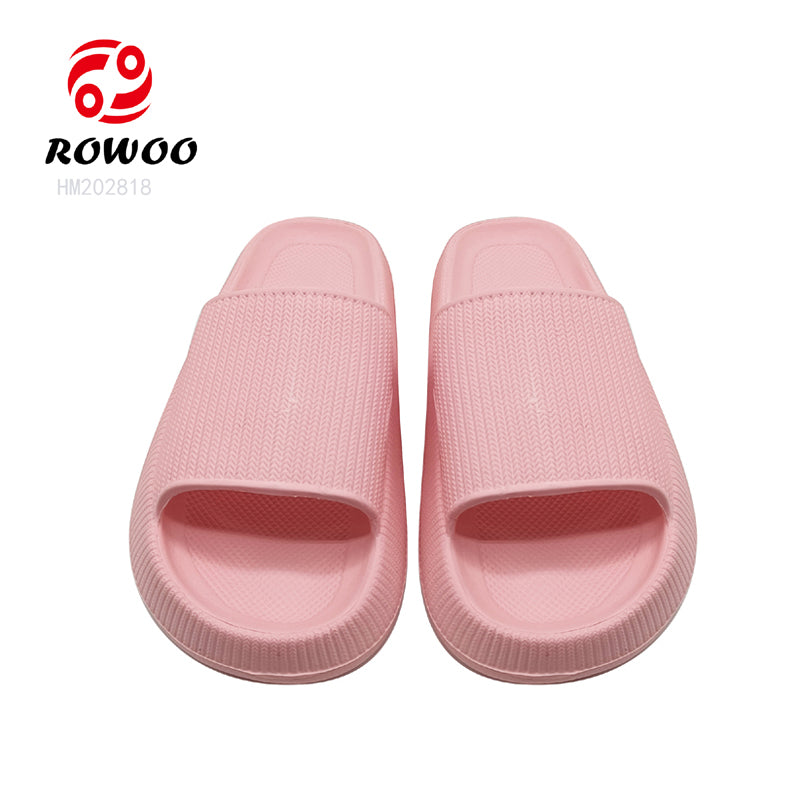 Designer Summer Soft Thick Sole House Pillow Slides Pure Color