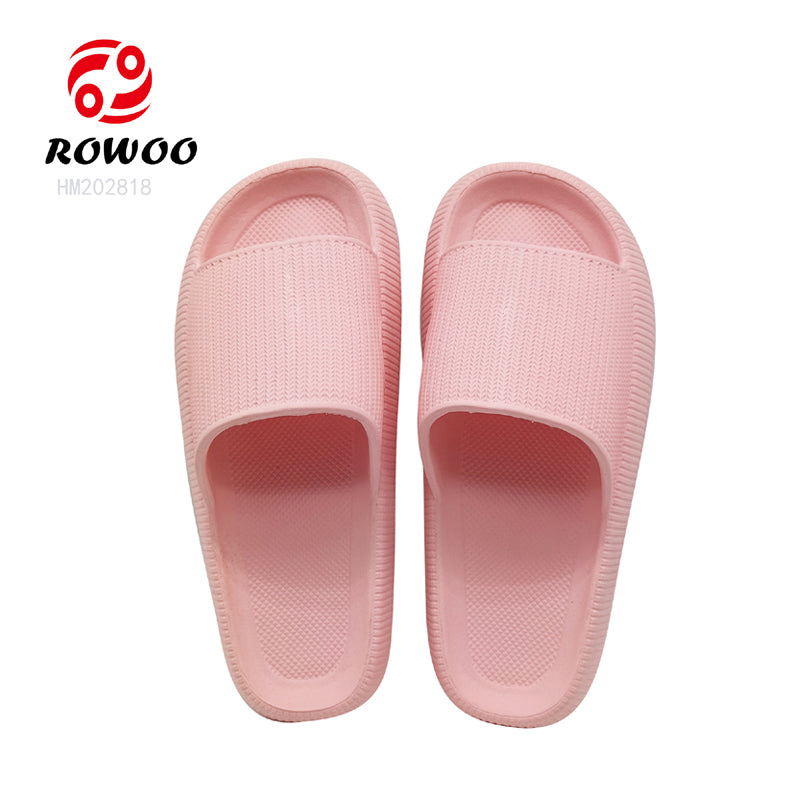Designer Summer Soft Thick Sole House Pillow Slides Pure Color