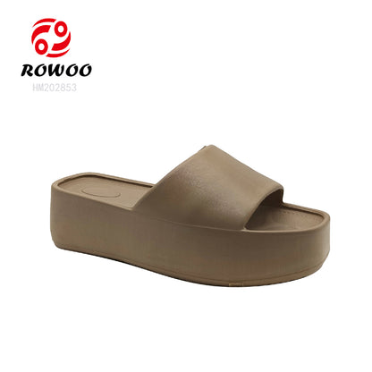 EVA Injection Platform Flat Sole Women Slide slippers summer color Beach sandal