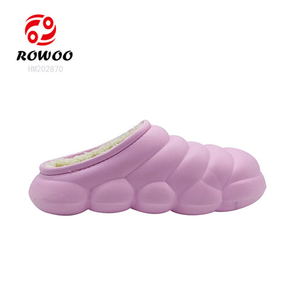 Wholesale Factory customized processing insoles for clogs mules fur shoe warm winter sandals