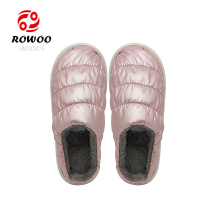 Waterproof Women Customized warm shoes Indoor cozy bedroom plush slippers