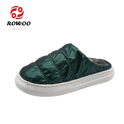 Waterproof Women Customized warm shoes Indoor cozy bedroom plush slippers