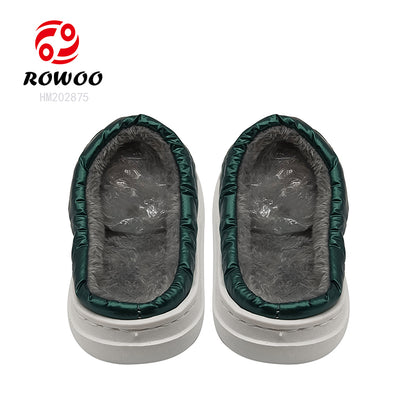 Waterproof Women Customized warm shoes Indoor cozy bedroom plush slippers
