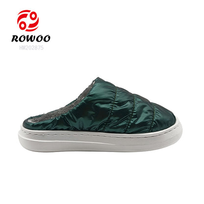 Waterproof Women Customized warm shoes Indoor cozy bedroom plush slippers