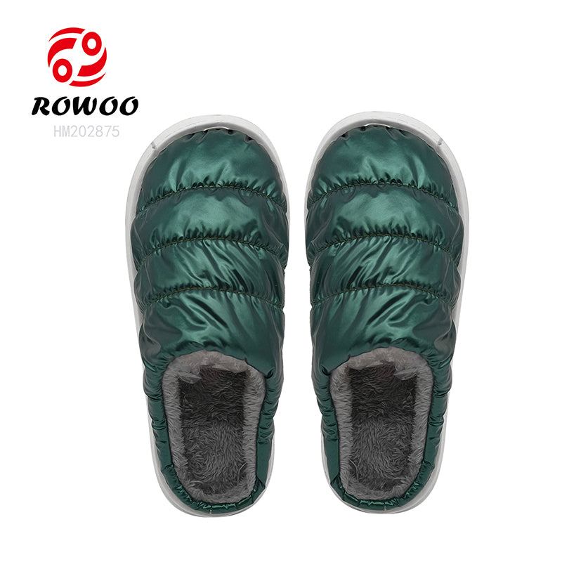Waterproof Women Customized warm shoes Indoor cozy bedroom plush slippers