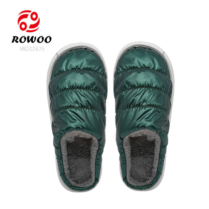 Waterproof Women Customized warm shoes Indoor cozy bedroom plush slippers