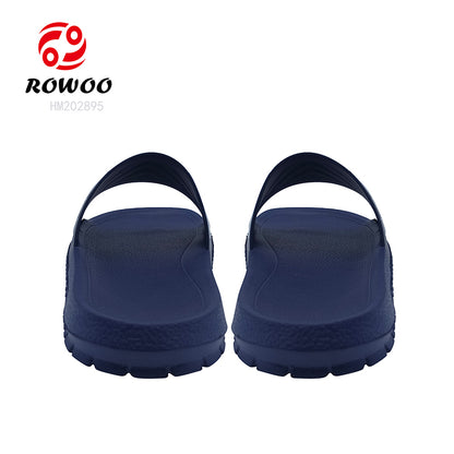 Wholesale slide slippers custom logo for men design EVA