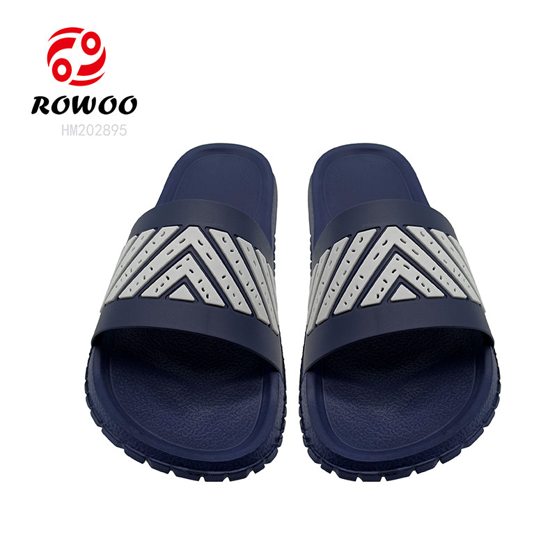 Wholesale slide slippers custom logo for men design EVA