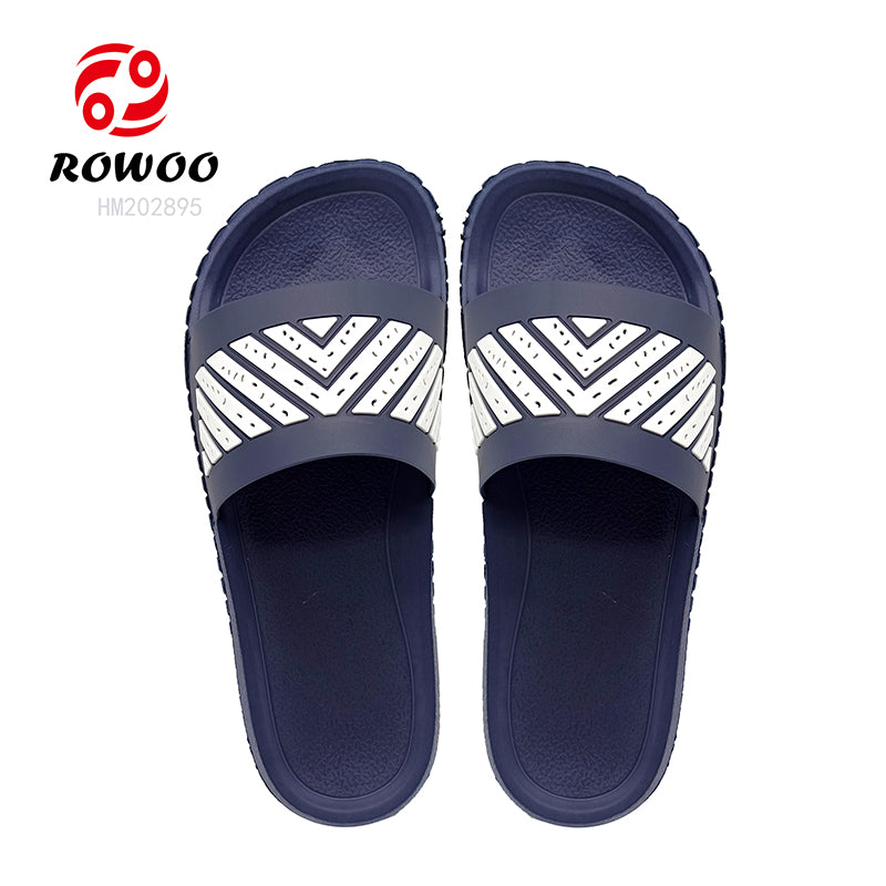 Wholesale slide slippers custom logo for men design EVA