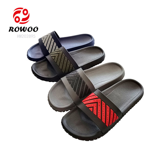 Wholesale slide slippers custom logo for men design EVA