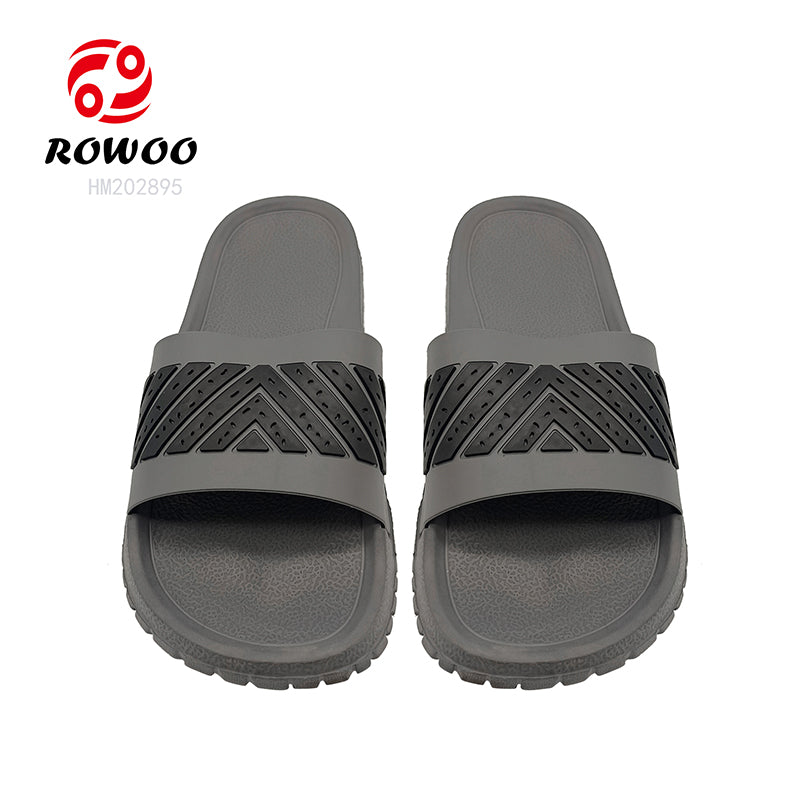 Wholesale slide slippers custom logo for men design EVA