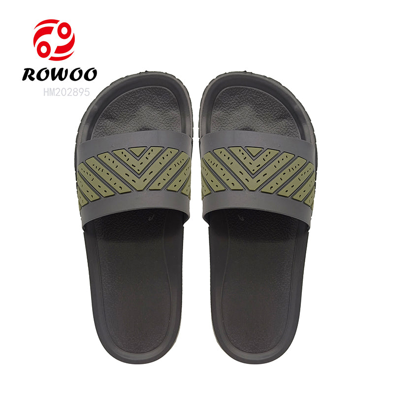Wholesale slide slippers custom logo for men design EVA