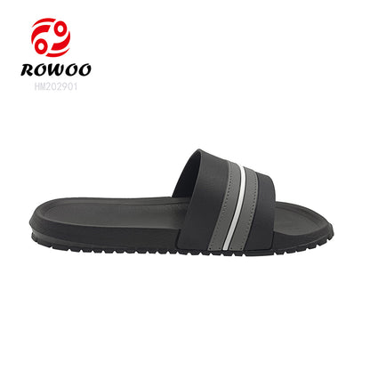 Wholesale Customizable Mens EVA Slippers Pool Slides Black