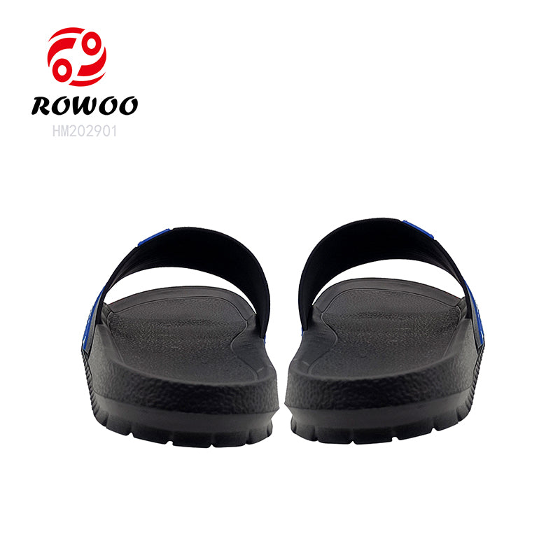 Wholesale Customizable Mens EVA Slippers Pool Slides Black