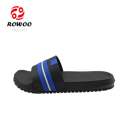 Wholesale Customizable Mens EVA Slippers Pool Slides Black