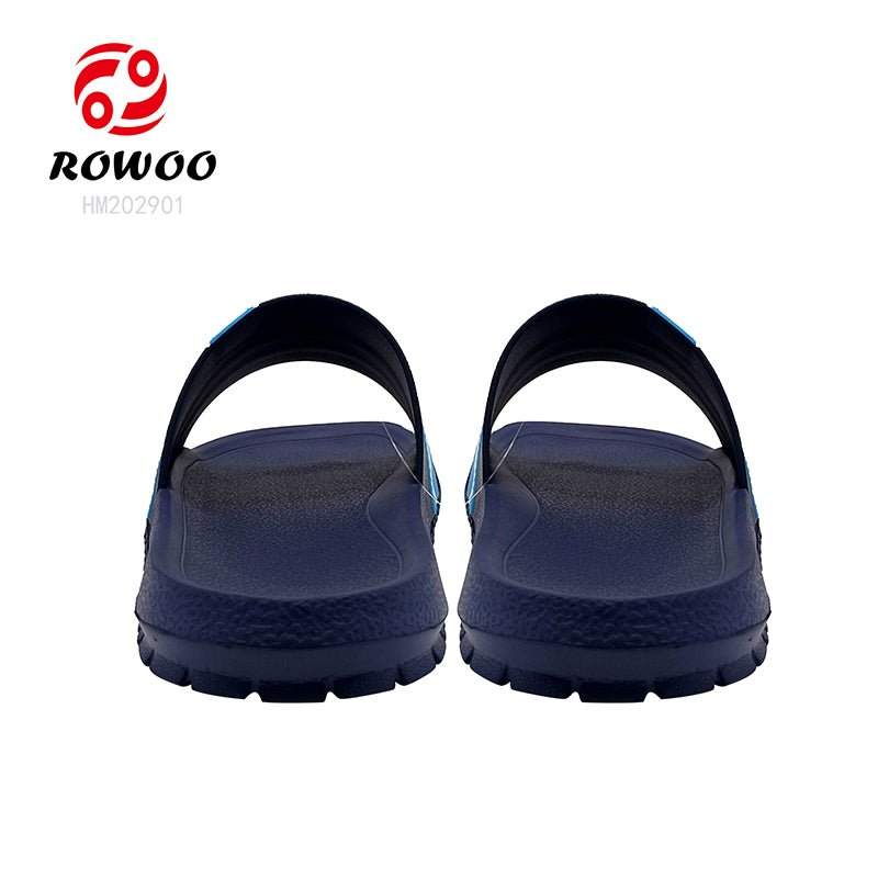 Wholesale Customizable Mens EVA Slippers Pool Slides Black