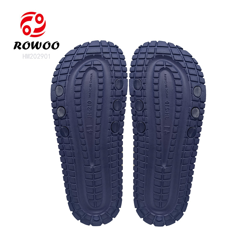 Wholesale Customizable Mens EVA Slippers Pool Slides Black
