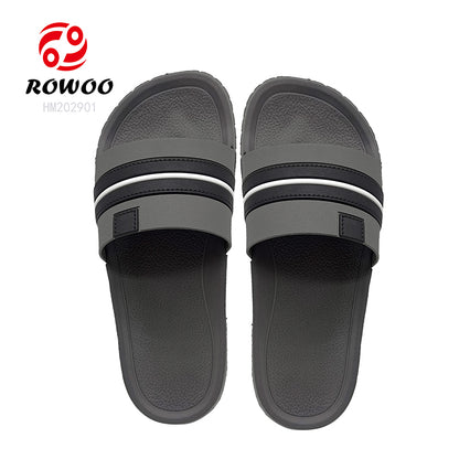Wholesale Customizable Mens EVA Slippers Pool Slides Black