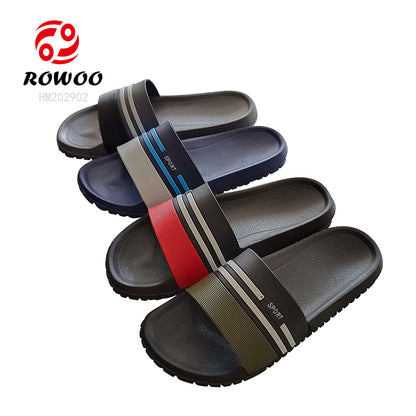 OEM Slides Sandals EVA Sole Soft Slipper Shower Shoes Breathable Home Flat Sandals for Men