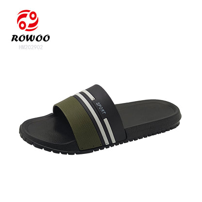 OEM Slides Sandals EVA Sole Soft Slipper Shower Shoes Breathable Home Flat Sandals for Men