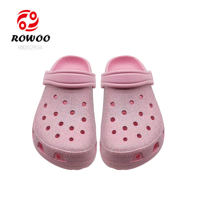 Customized EVA Clogs New Arrival Glitter Non-slip Women