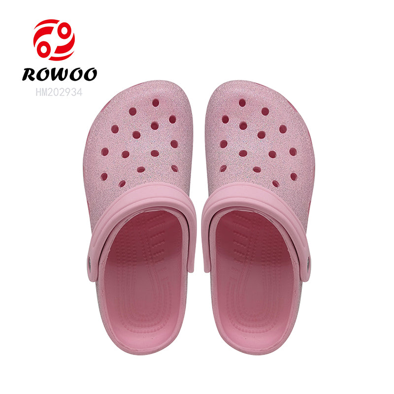 Customized EVA Clogs New Arrival Glitter Non-slip Women
