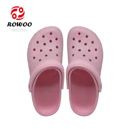Customized EVA Clogs New Arrival Glitter Non-slip Women