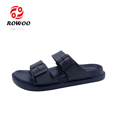2024 Classical beach slide slippers EVA PVC Sandals with 2 adjustable zippers