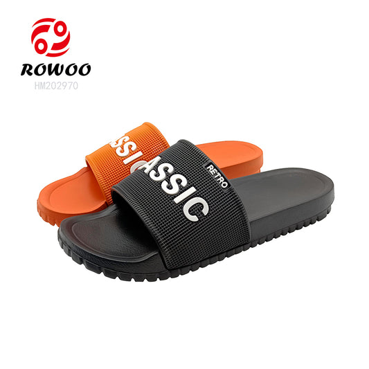 Customized Logo Men Slides Sandals Fashion Soft EVA Slipper Shoes Summer Beach Footwear