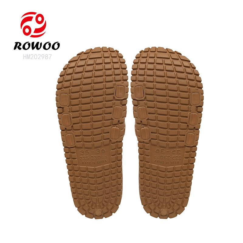 Custom Sandals With Logo Women 3D EVA Embossed Printed Button decoration