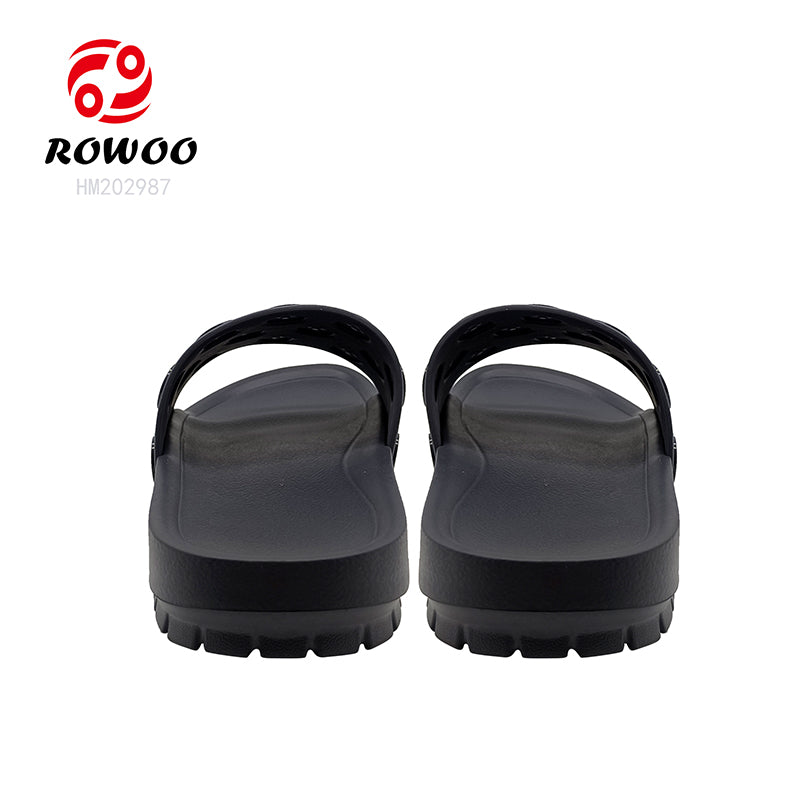Custom Sandals With Logo Women 3D EVA Embossed Printed Button decoration